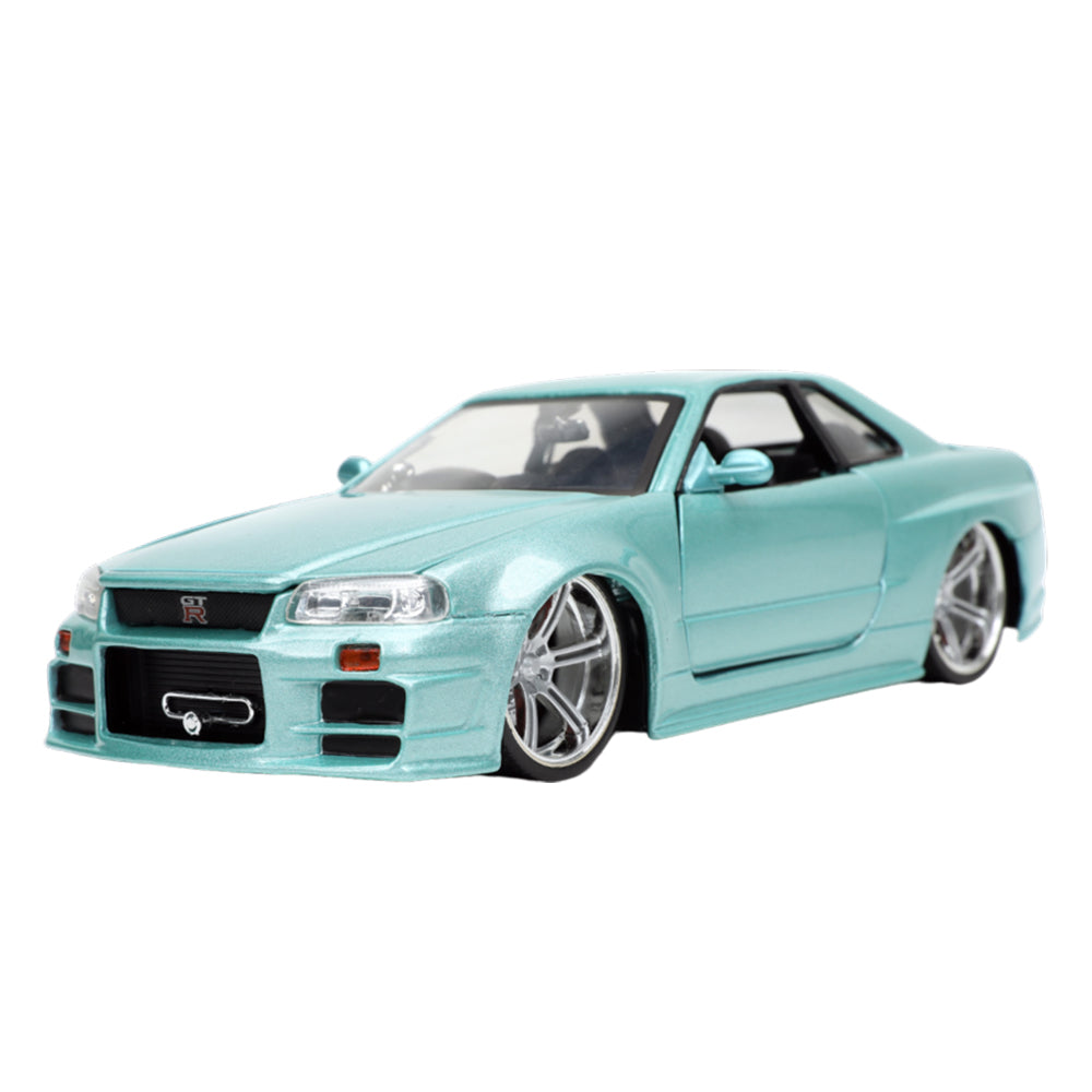 Jada 1:24 Scale Fast & Furious 2002 Nissan Skyline GT-R R34 Diecast Model
