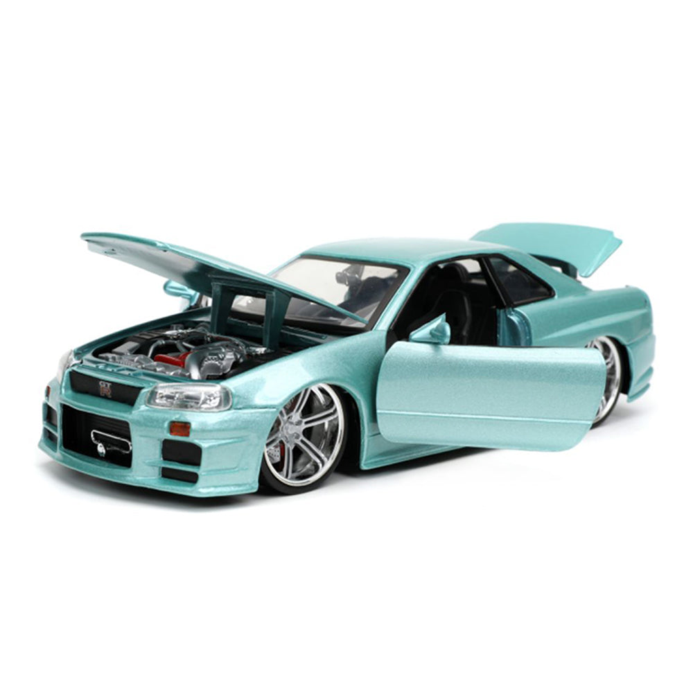 Jada 1:24 Scale Fast & Furious 2002 Nissan Skyline GT-R R34 Diecast Model