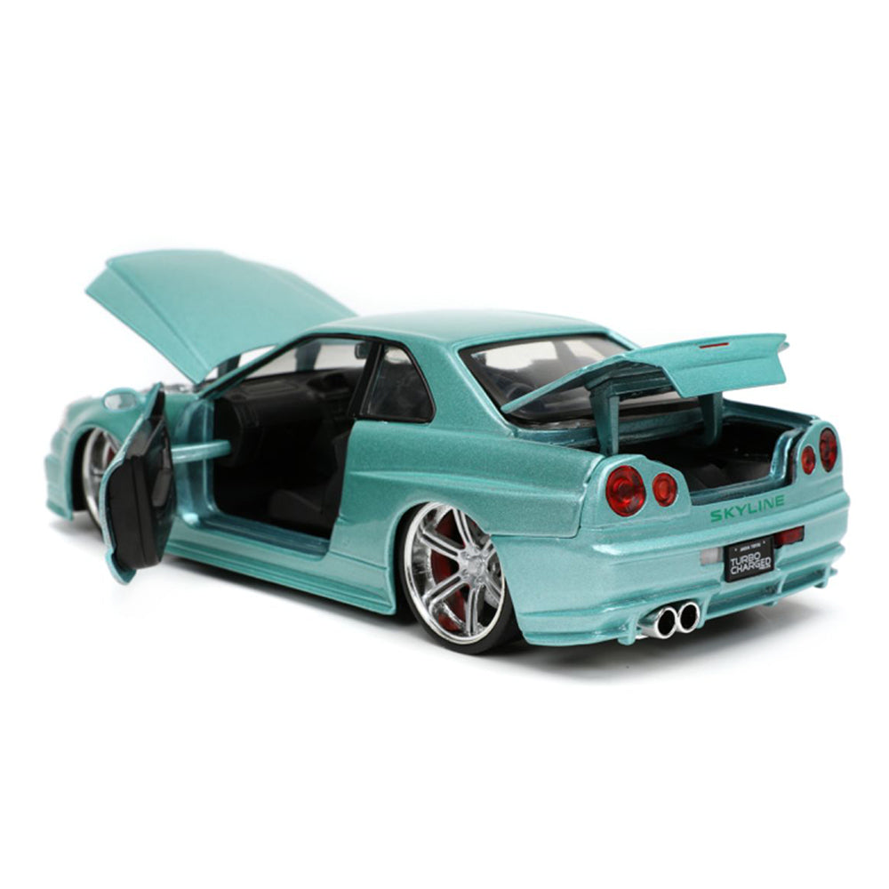 Jada 1:24 Scale Fast & Furious 2002 Nissan Skyline GT-R R34 Diecast Model