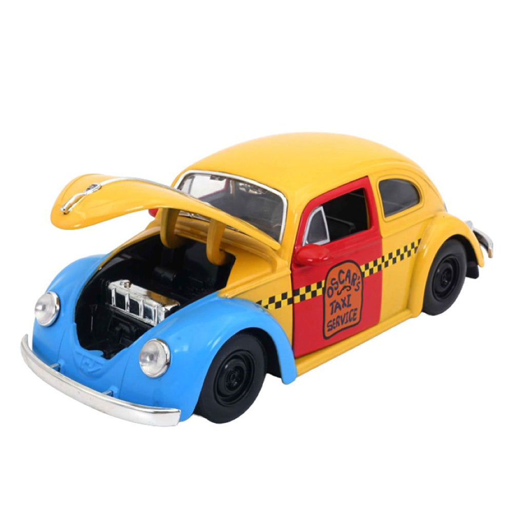 Jada 1:24 Scale Sesame Street 1959 Volkswagen Beetle Taxi & Oscar The Grouch Model