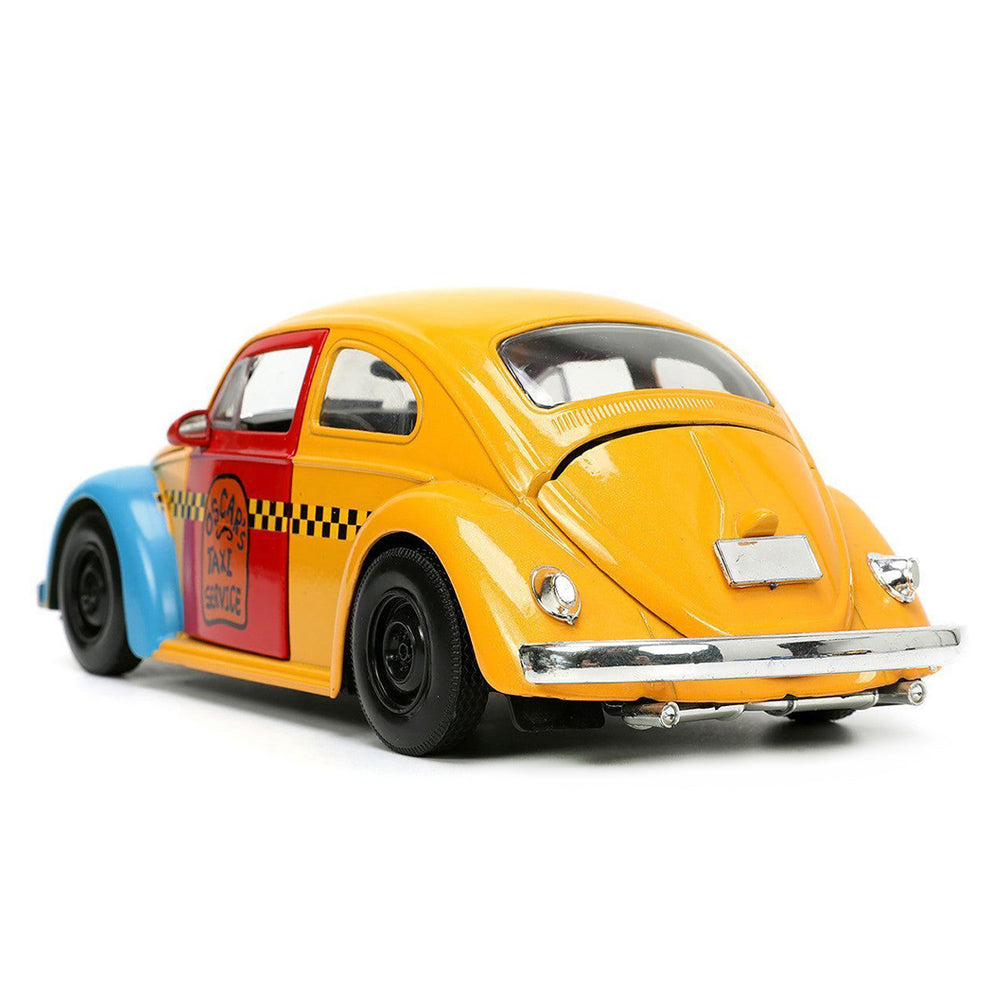 Jada 1:24 Scale Sesame Street 1959 Volkswagen Beetle Taxi & Oscar The Grouch Model
