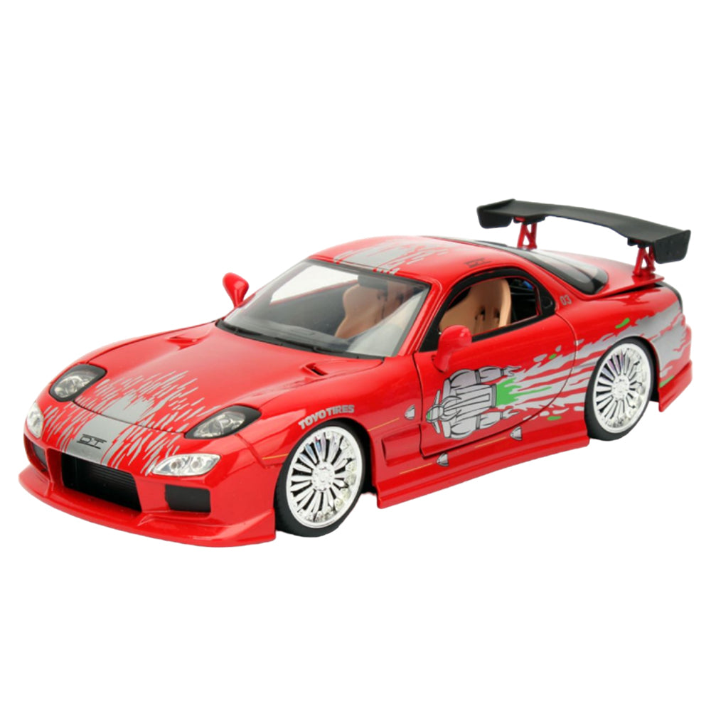 Jada 1:24 Scale Fast & Furious 1993 Dom's Mazda RX-7 Red Diecast Vehicle Toy