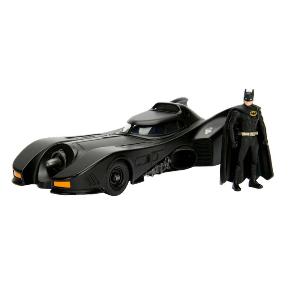 Jada 1:24 Scale Batman 1989 Batmobile With Batman Figure Black Diecast Model
