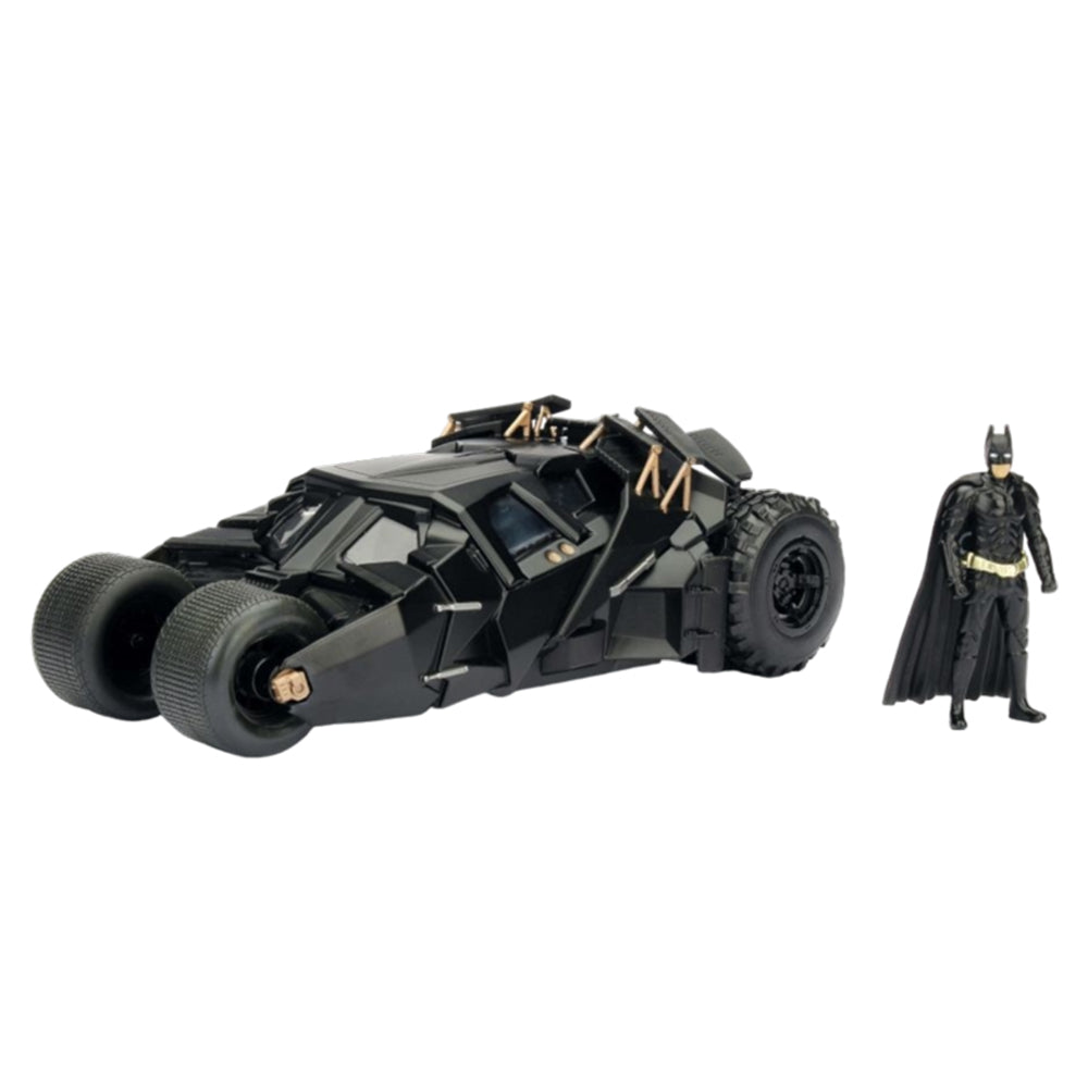 Jada 1:24 Scale Batman Begins Batmobile 2005 & Batman Figure Diecast Vehicle Toy