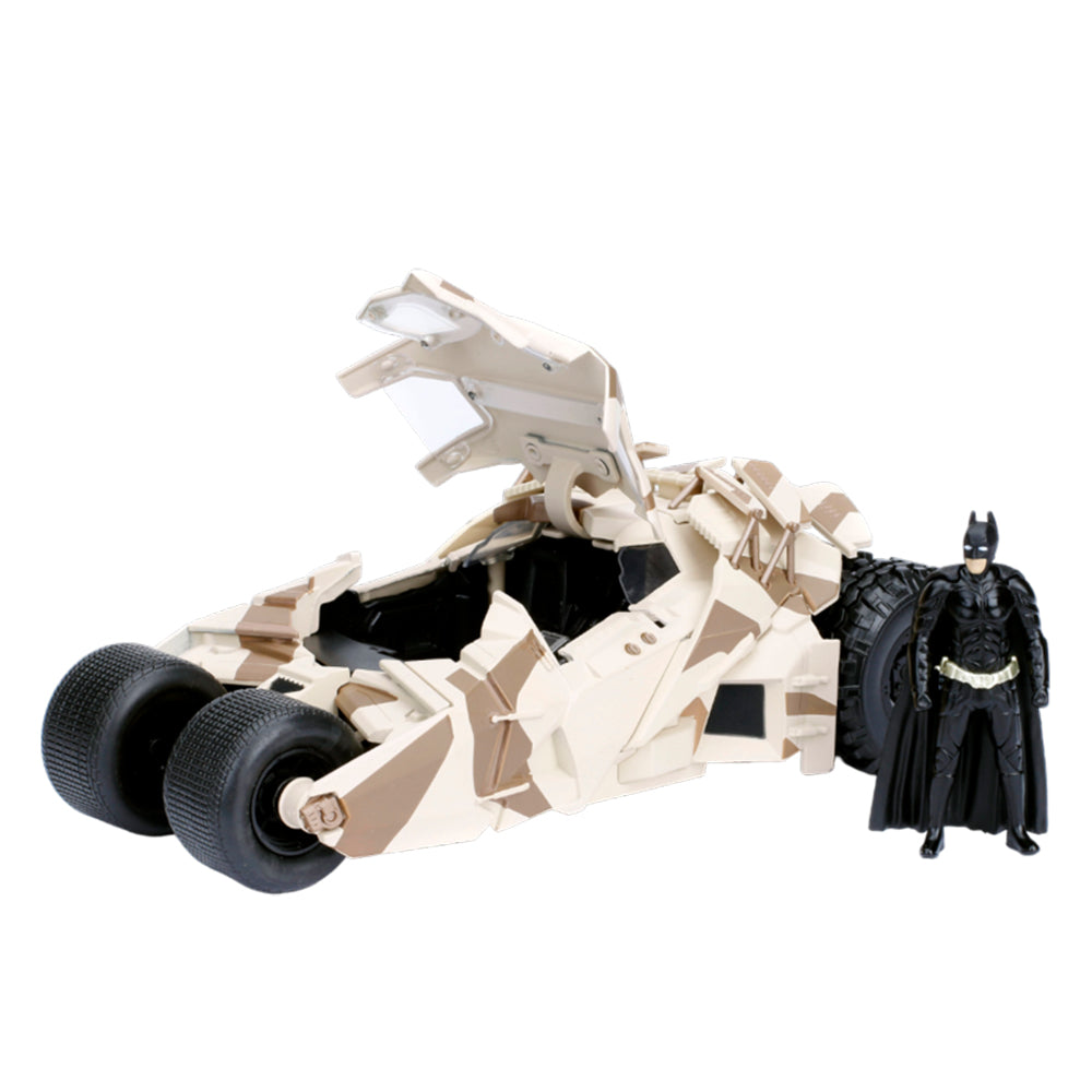 Jada 1:24 Scale Batman Dark Knight Batmobile Camo & Batman Figure Diecast Model