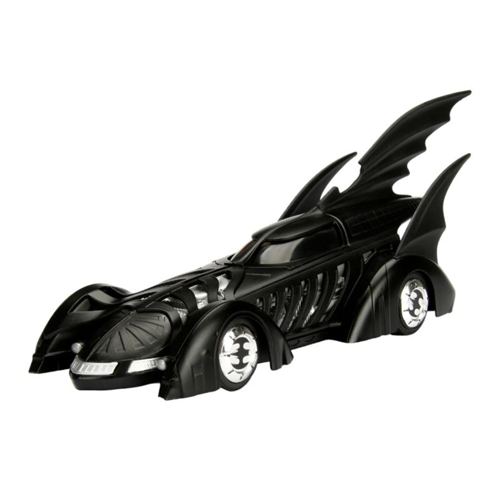 Jada 1:24 Scale Batman Forever Batmobile & Batman Figure Black Diecast Toy Model