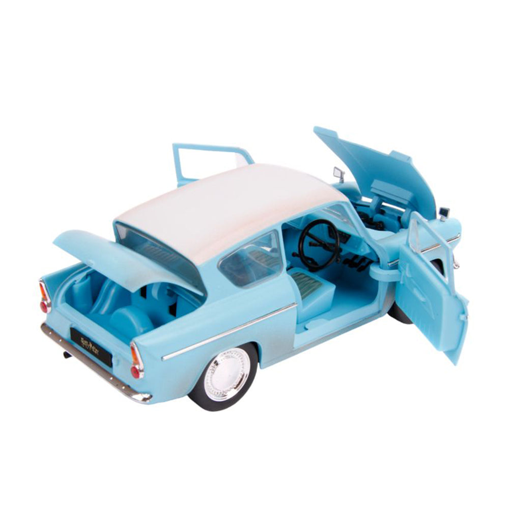 Jada 1:24 Scale Hollywood Ride Harry Potter 1959 Ford Anglia With Figure Diecast Model