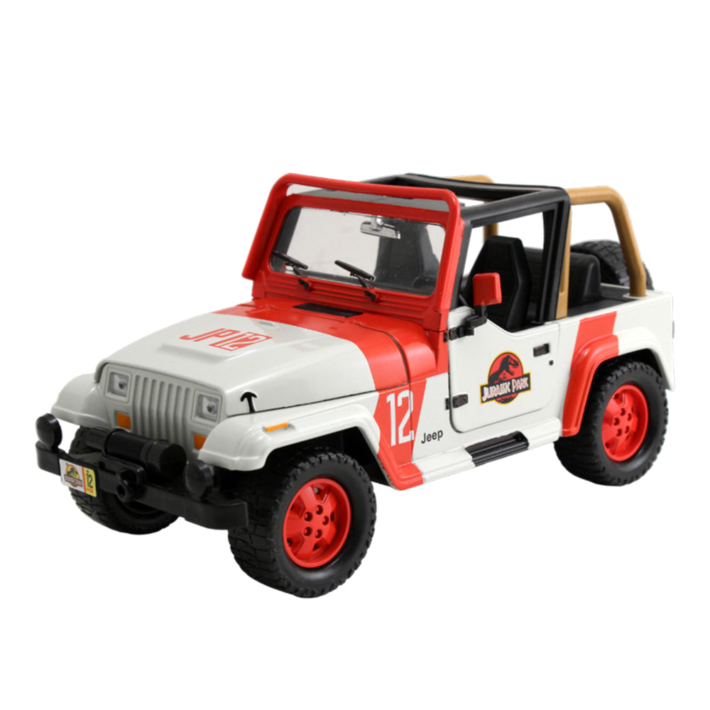 Jada 1:24 Scale Jurassic World 1992 Jeep Wrangler Hollywood Ride Diecast Model