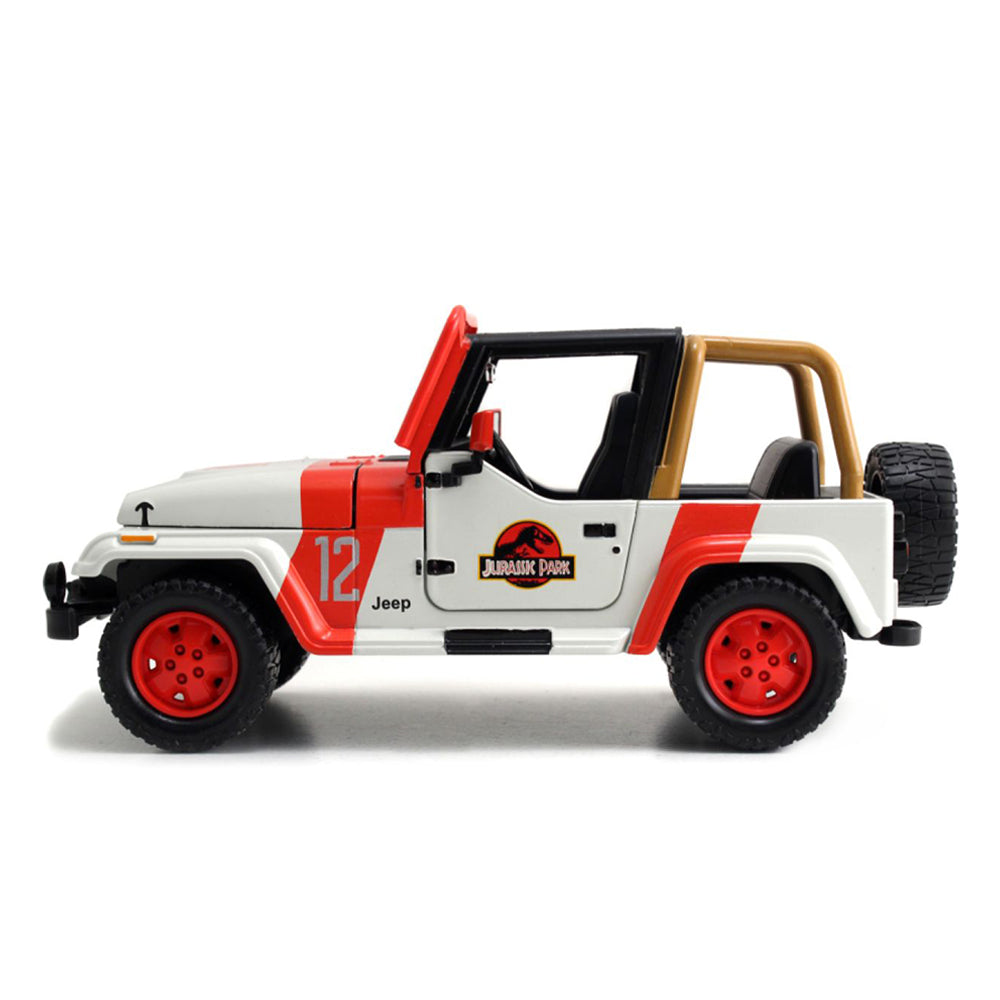 Jada 1:24 Scale Jurassic World 1992 Jeep Wrangler Hollywood Ride Diecast Model