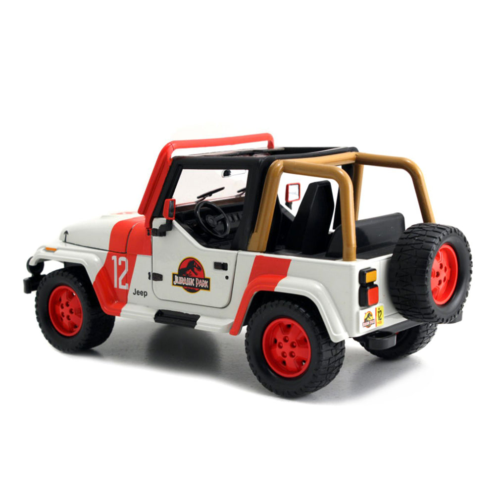Jada 1:24 Scale Jurassic World 1992 Jeep Wrangler Hollywood Ride Diecast Model