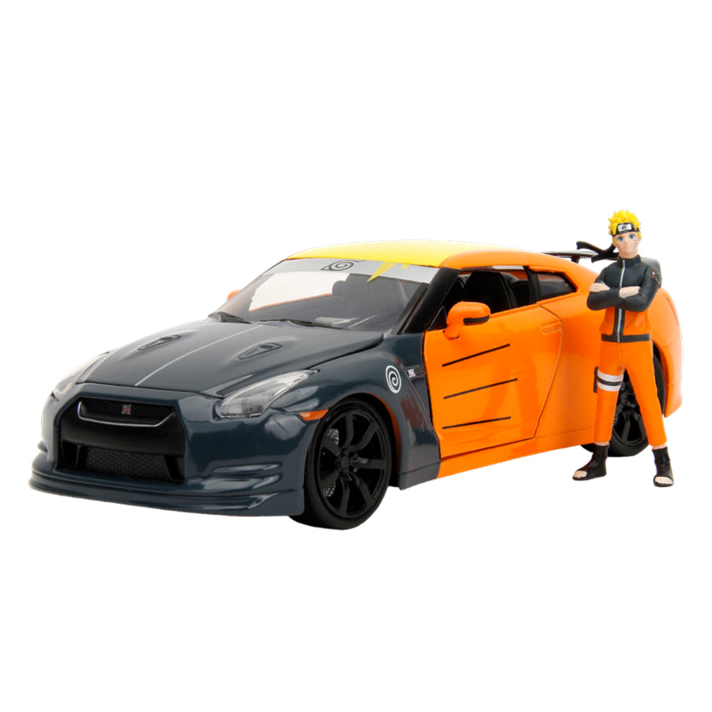 Jada 1:24 Scale Naruto 2009 Nissan GT-R R35 With Naruto Figure Diecast Model