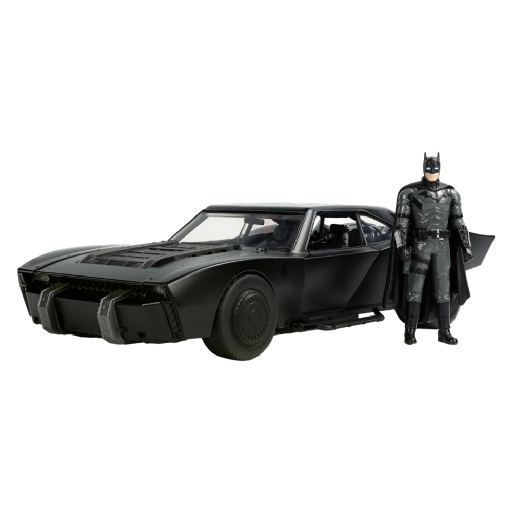 Jada 1:18 Scale The Batman Batmobile With Light & Batman Figure Black Diecast Model