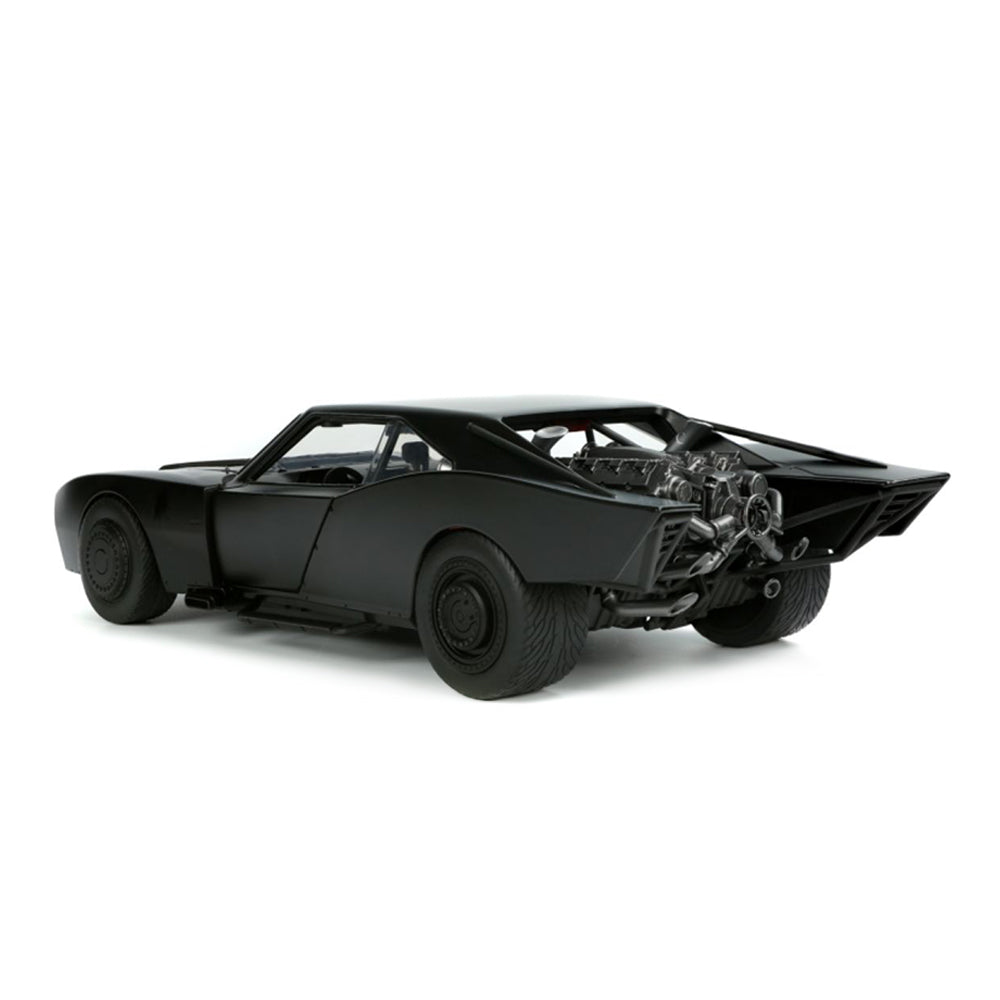 Jada 1:18 Scale The Batman Batmobile With Light & Batman Figure Black Diecast Model