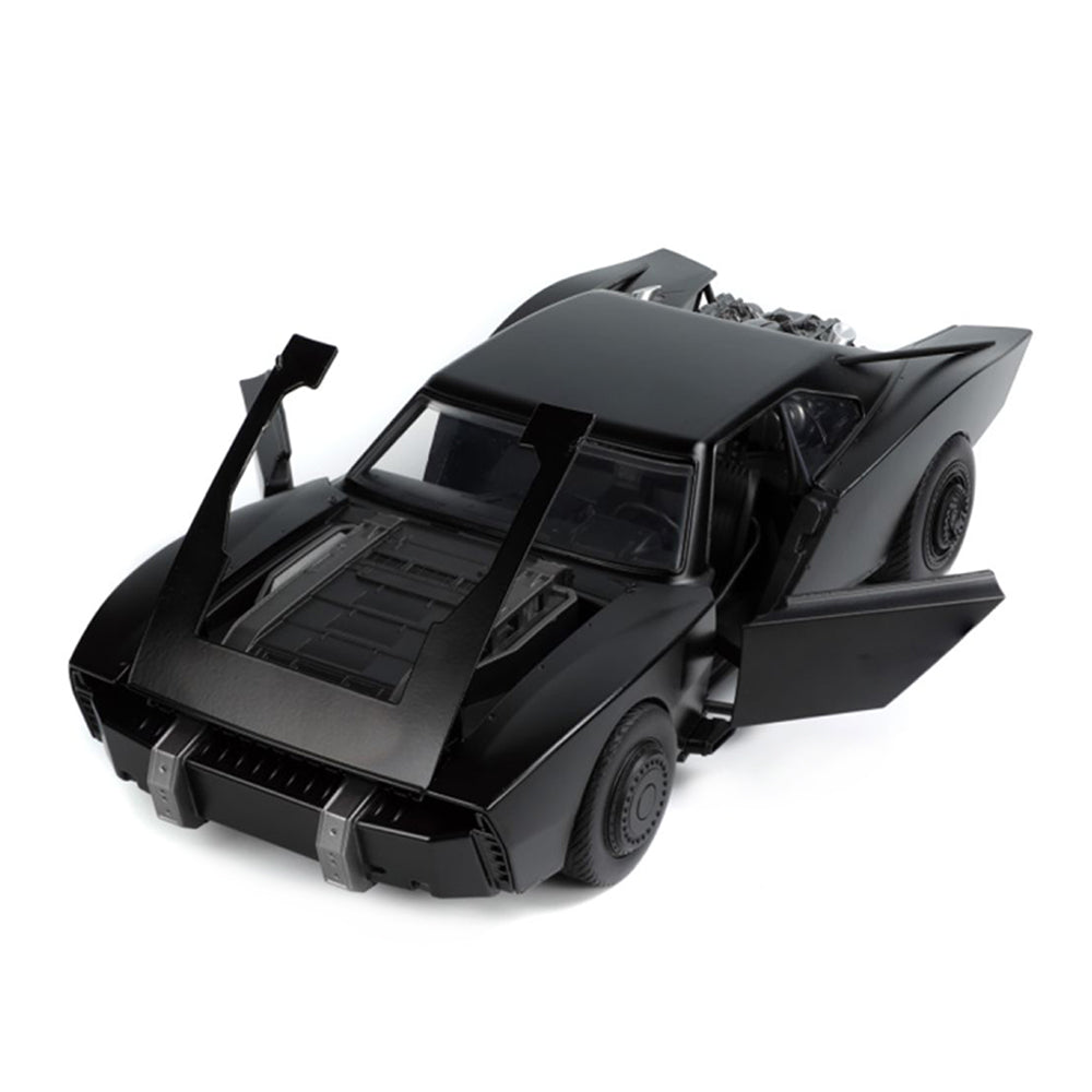 Jada 1:18 Scale The Batman Batmobile With Light & Batman Figure Black Diecast Model