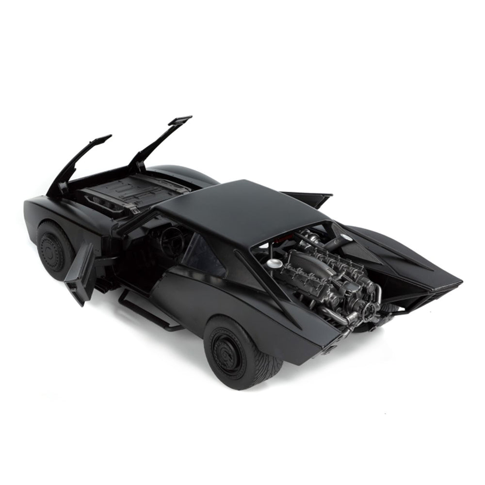 Jada 1:18 Scale The Batman Batmobile With Light & Batman Figure Black Diecast Model