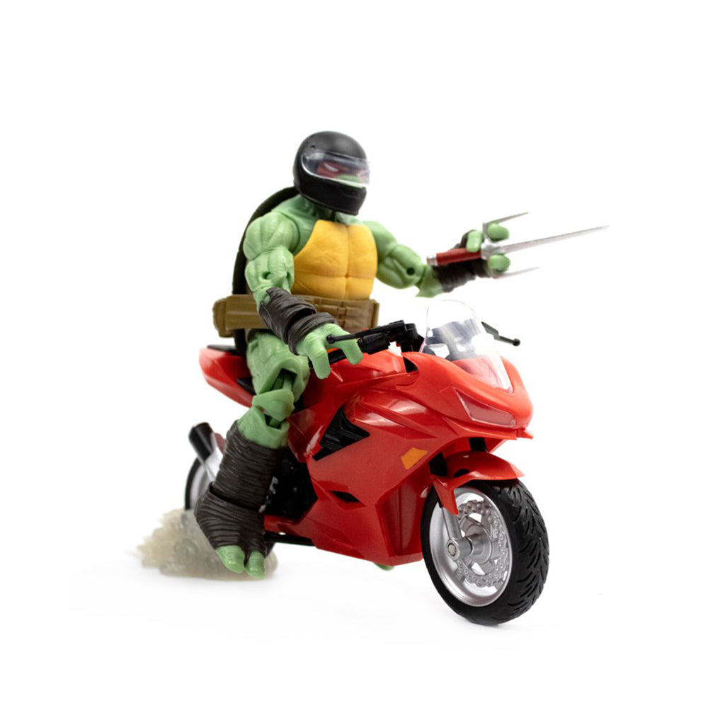 The Loyal Subjects Teenage Mutant Ninja Turtles Raphael Ninja & Motorcycle Model