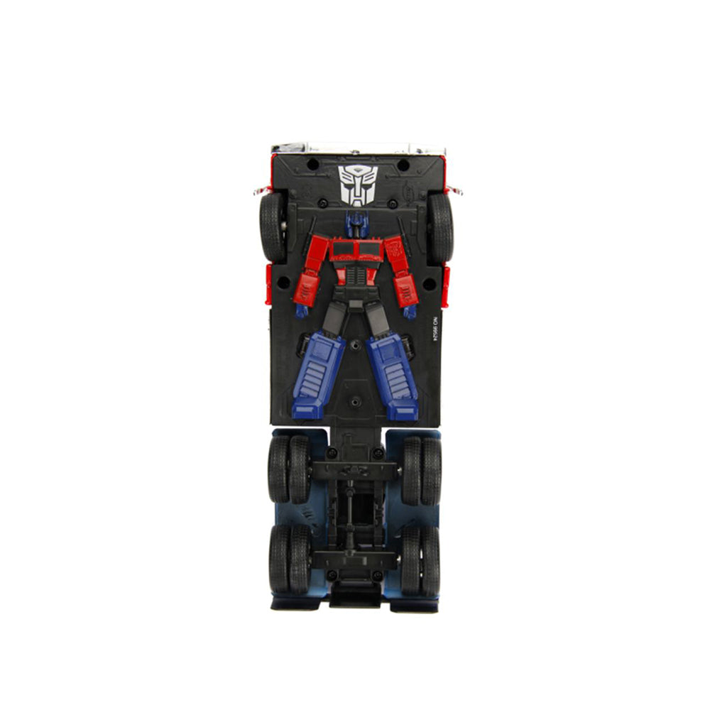 Jada 1:24 Scale Transformers TV Optimus Prime & Robot On Chassis Diecast Model