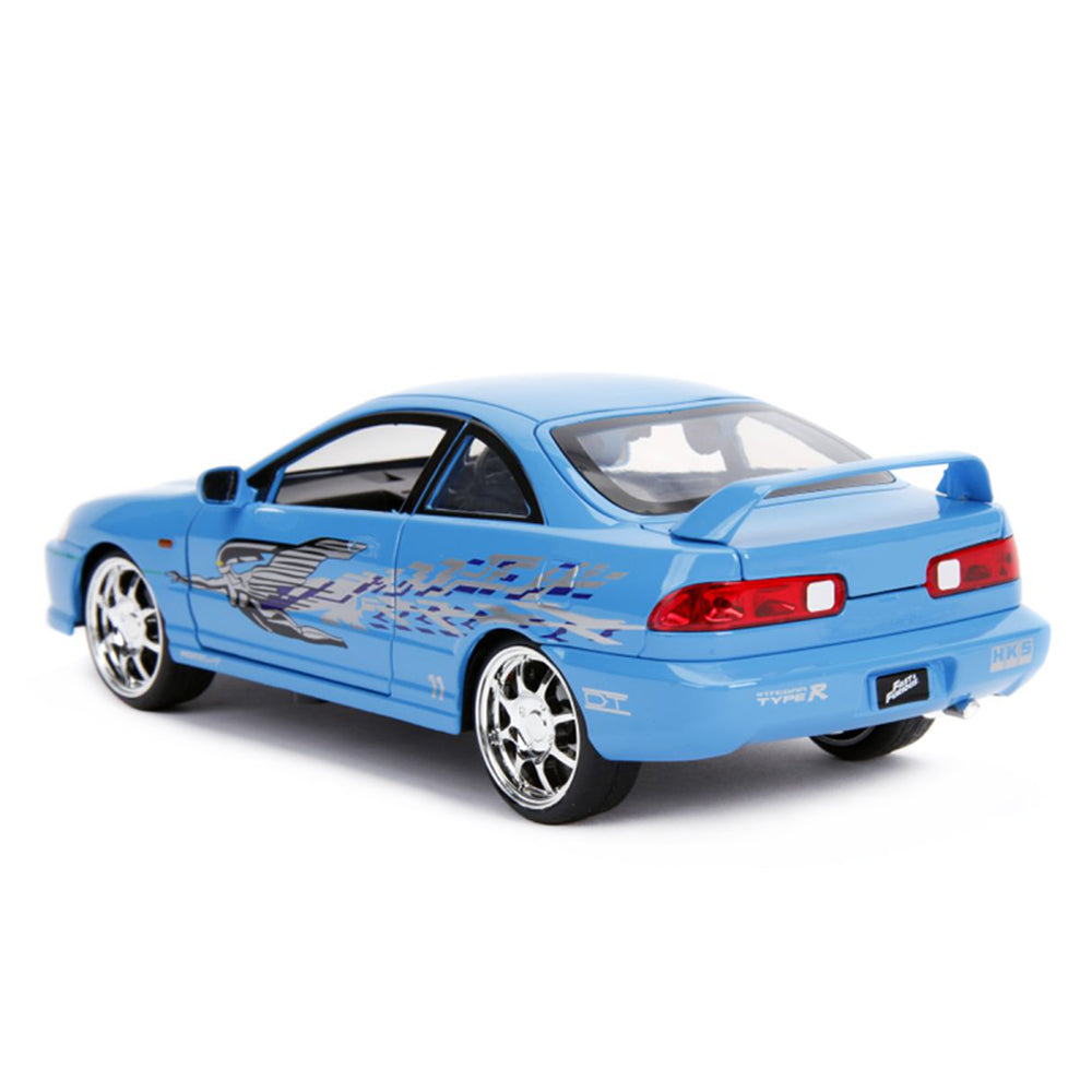 Jada 1:24 Scale Fast & Furious 8 Mia's Acura Integra Type R Blue Diecast Vehicle