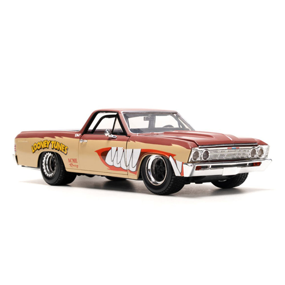 Jada 1:24 Scale Looney Tunes Chevy El Camino With Tassie Devil Diecast Vehicle Model