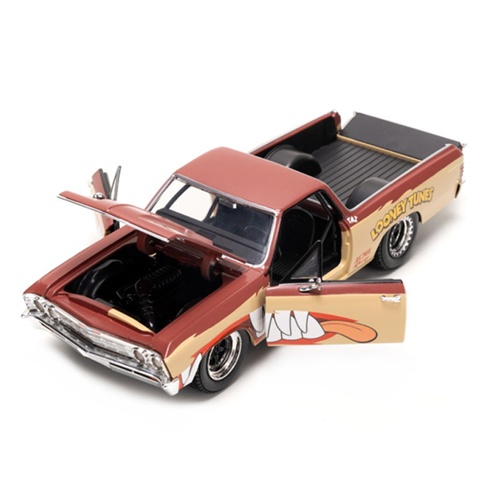 Jada 1:24 Scale Looney Tunes Chevy El Camino With Tassie Devil Diecast Vehicle Model