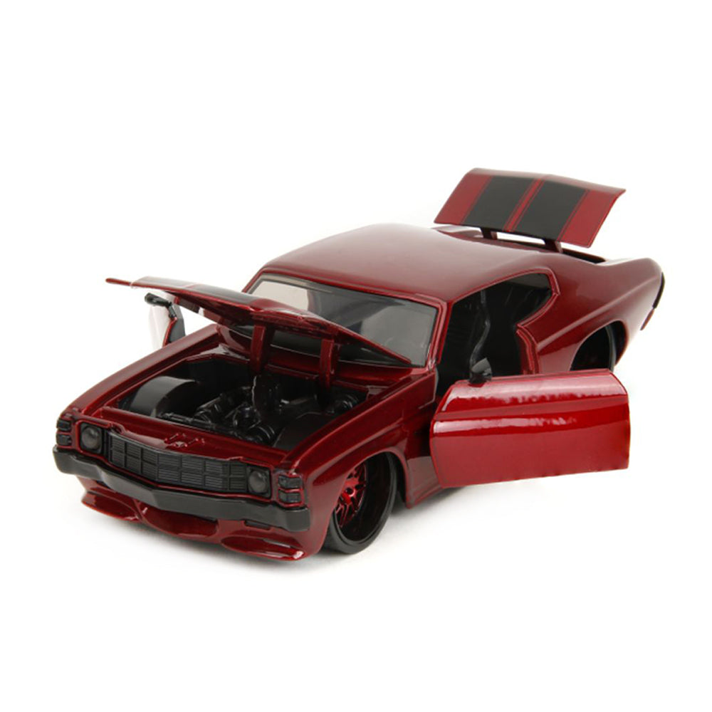 Jada 1:24 Scale Pink Slips 1971 Chevrolet Chevelle SS Red Diecast Model Car