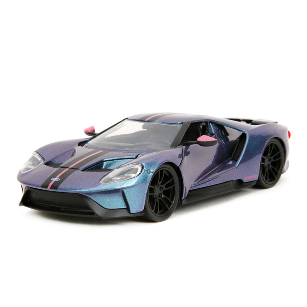 Jada 1:24 Scale Pink Slips 2017 Ford GT Diecast Vehicle Model Toy