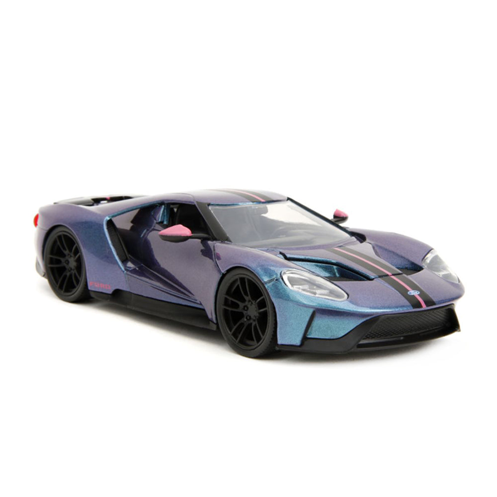 Jada 1:24 Scale Pink Slips 2017 Ford GT Diecast Vehicle Model Toy