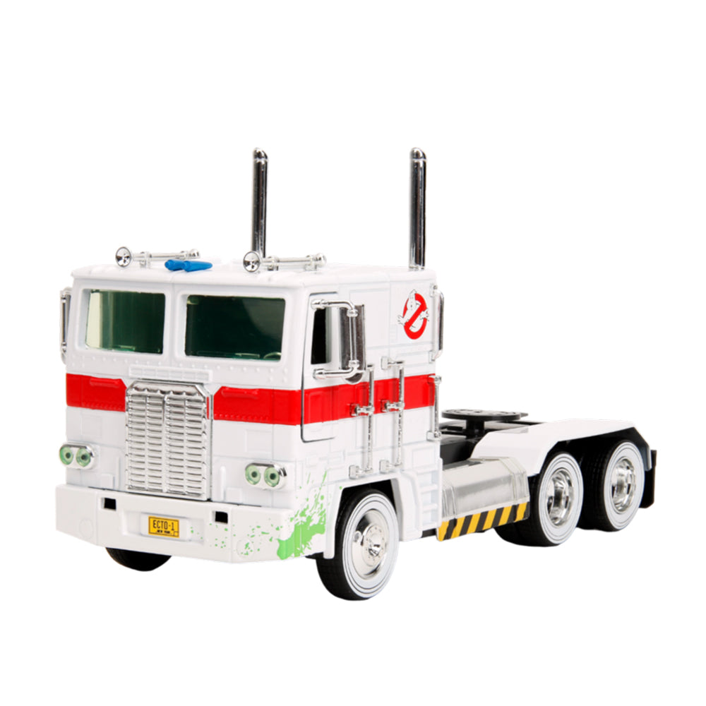 Jada 1:24 Scale Transformers Optimus Prime X Ghostbusters Ecto-1 Mash-up Diecast Model