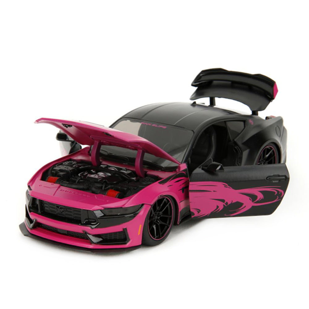 Jada 1:24 Scale Pink Slips 2024 Ford Mustang Dark Horse Diecast Car Model