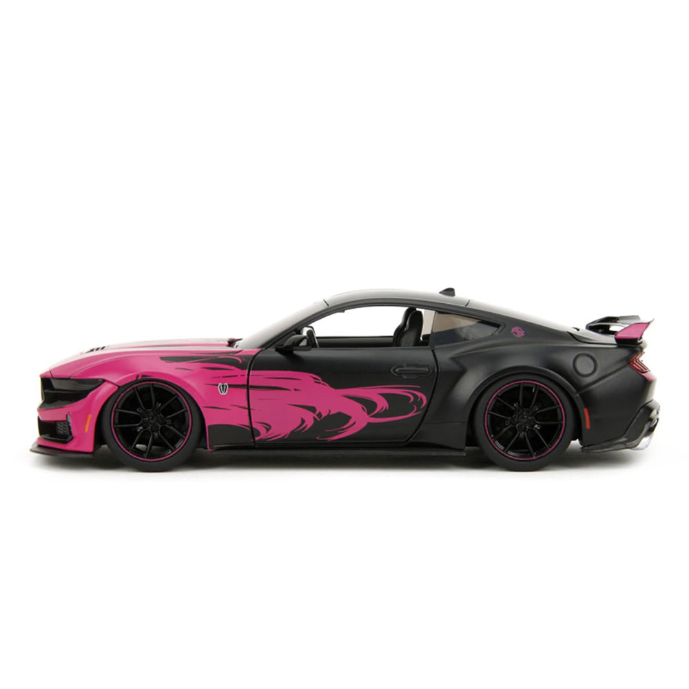 Jada 1:24 Scale Pink Slips 2024 Ford Mustang Dark Horse Diecast Car Model