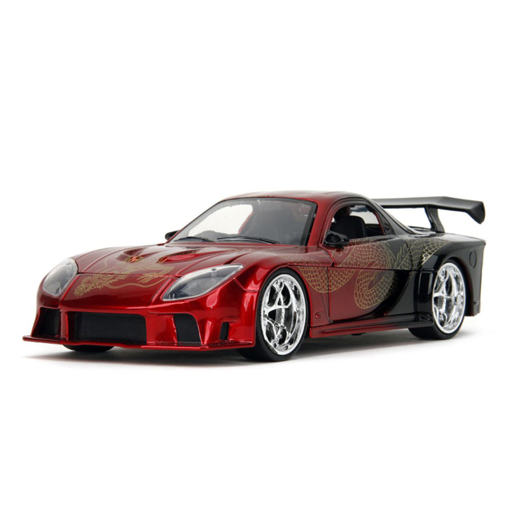 Jada 1:24 Scale Pink Slips 1995 Mazda RX7 Widebody Red Black Diecast Model