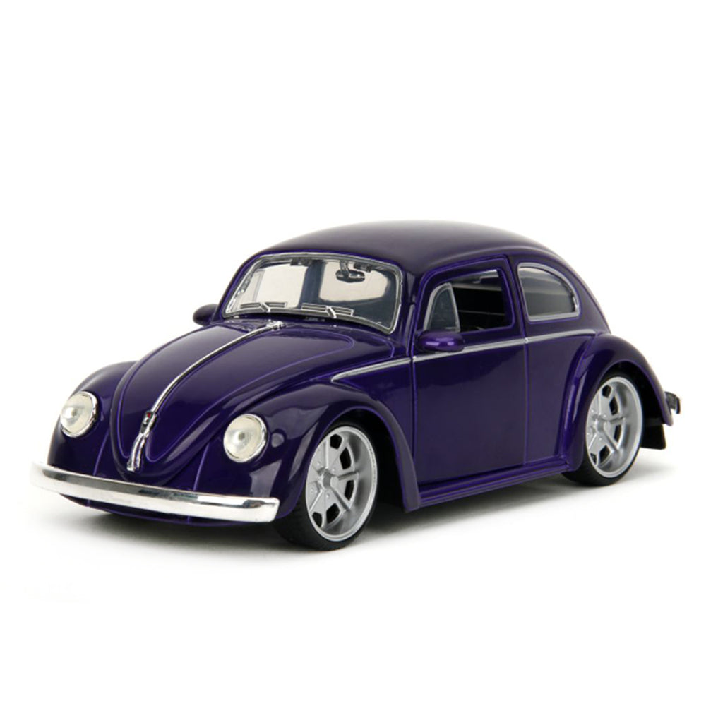 Jada 1:24 Scale Volkswagen Beetle Car With Wednesday Addams & Thing Diecast Toy