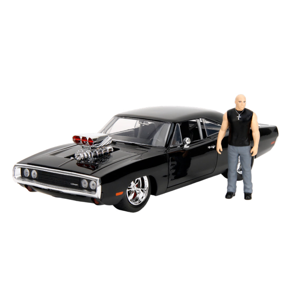 Jada 1:24 Scale Hollywood Rides 1970 Dodge Charger With Dom Toretto Diecast Model