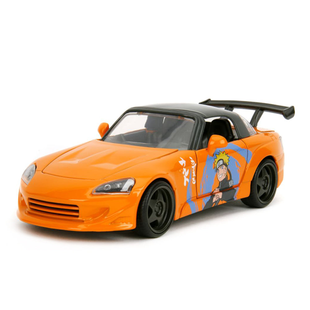 Jada 1:24 Scale Naruto 2001 Honda S2000 With Naruto Figure Diecast Vehicle Toy