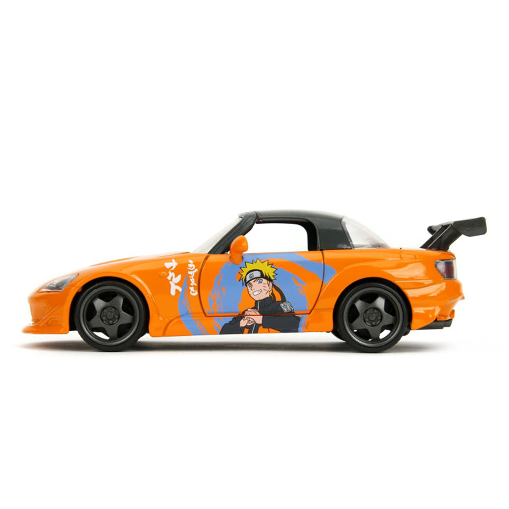 Jada 1:24 Scale Naruto 2001 Honda S2000 With Naruto Figure Diecast Vehicle Toy