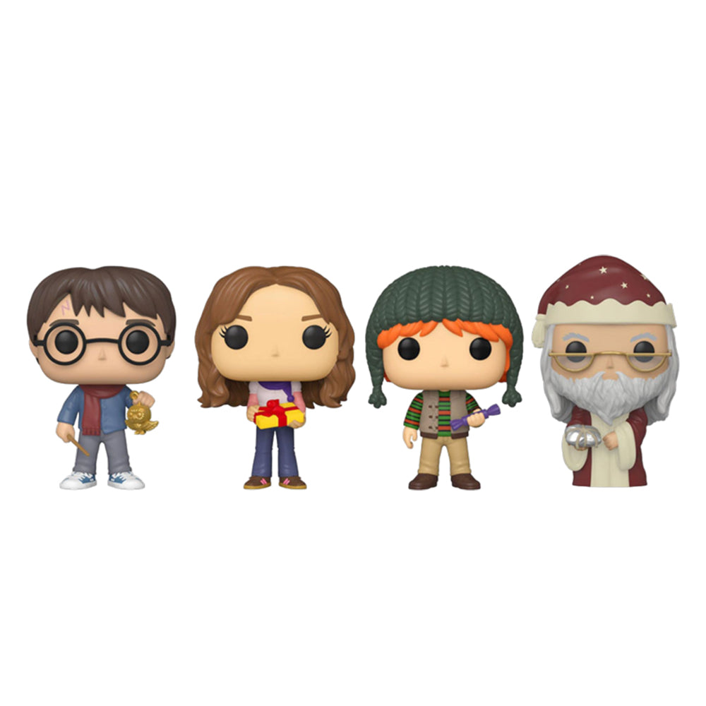 Funko Harry Potter Holiday Pop! Figures Harry Potter Hermione Ron Dumbledore