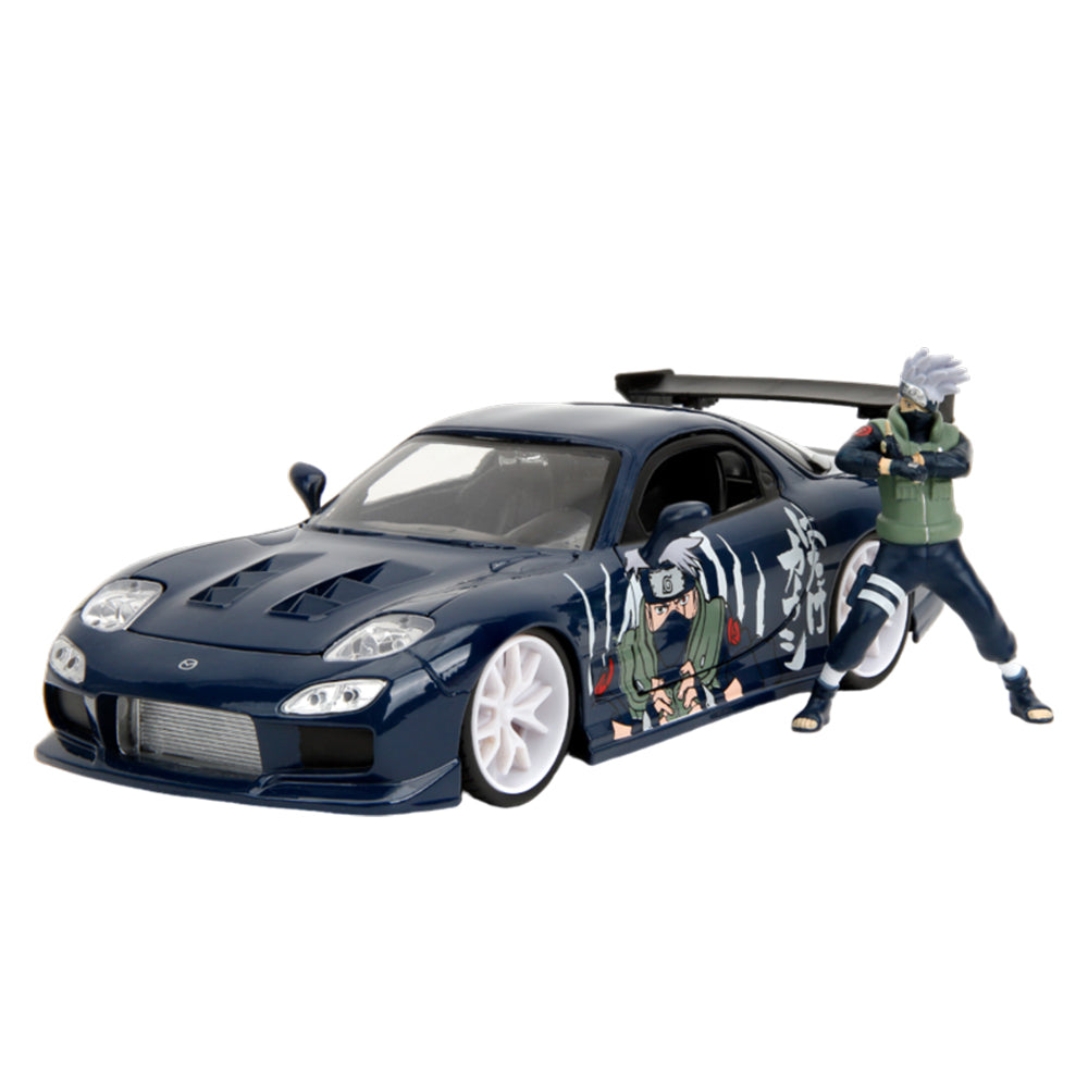 Jada 1:24 Scale Naruto 1993 Mazda RX-7 With Kakashi Hatake Diecast Car Model