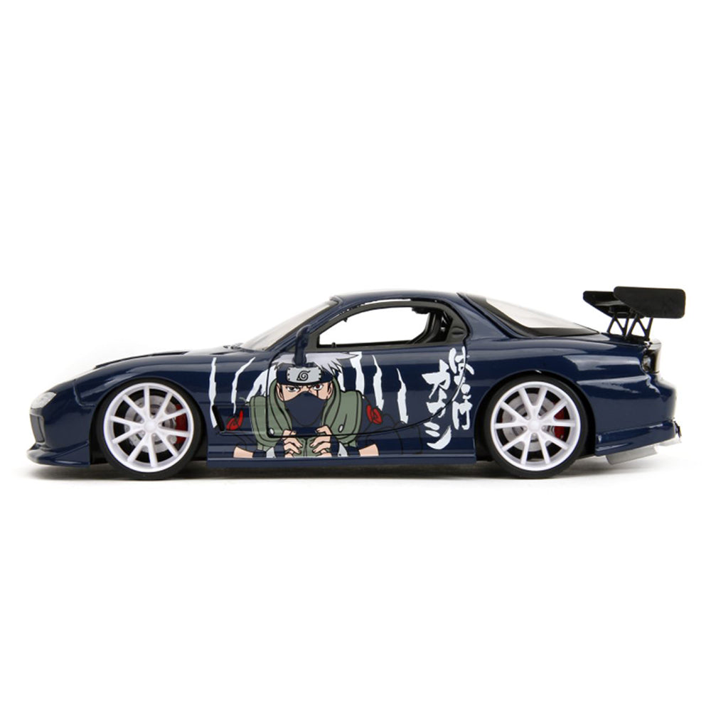 Jada 1:24 Scale Naruto 1993 Mazda RX-7 With Kakashi Hatake Diecast Car Model