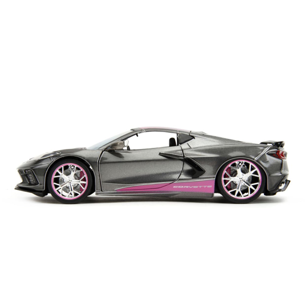 Jada 1:24 Scale Pink Slips 2020 Chevrolet Corvette Stingray Diecast Vehicle