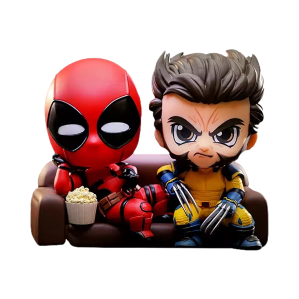 Hot Toys Marvel Deadpool & Wolverine Cosbaby Bobble Head Figure Collectible