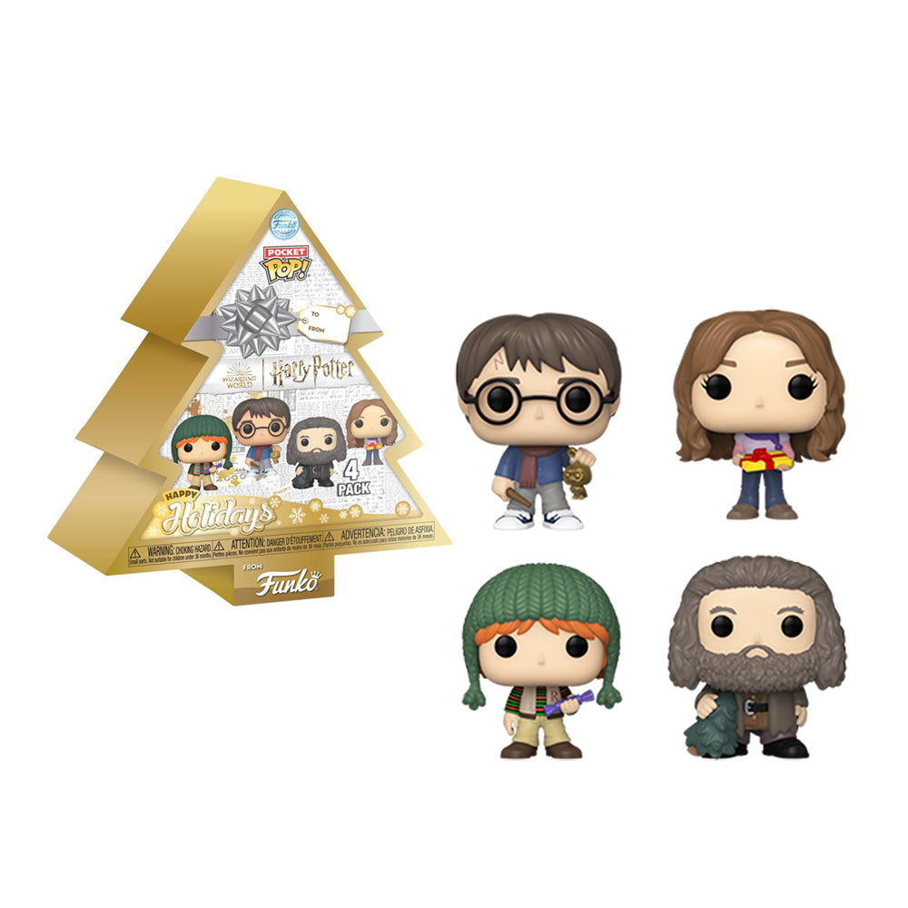 Funko Harry Potter Tree Holiday Pocket Pop! Vinyl Figures 4-Pack Collectible