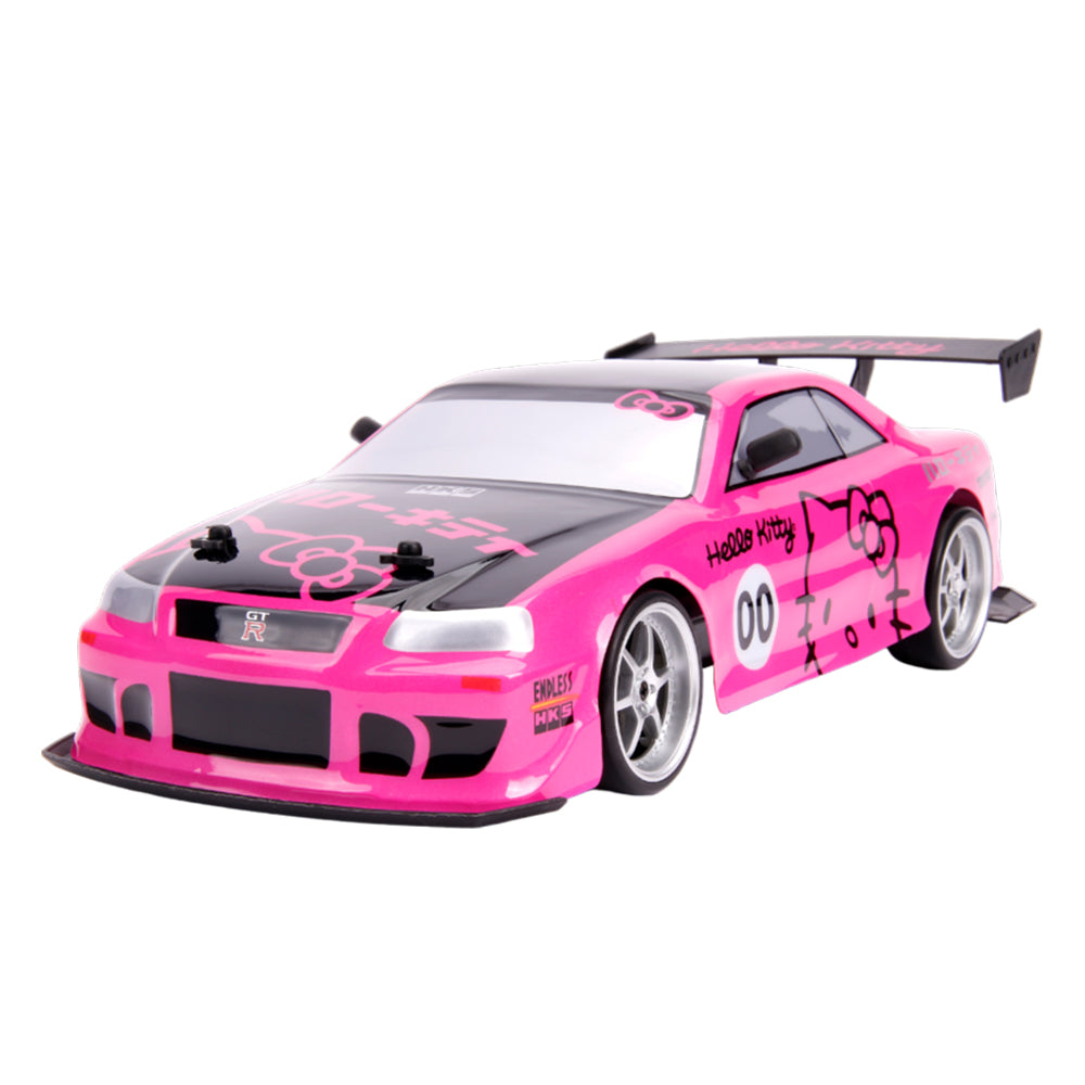 Jada 1:10 Scale Hello Kitty 2002 Nissan Skyline GT-R BNR34 Remote Control Car
