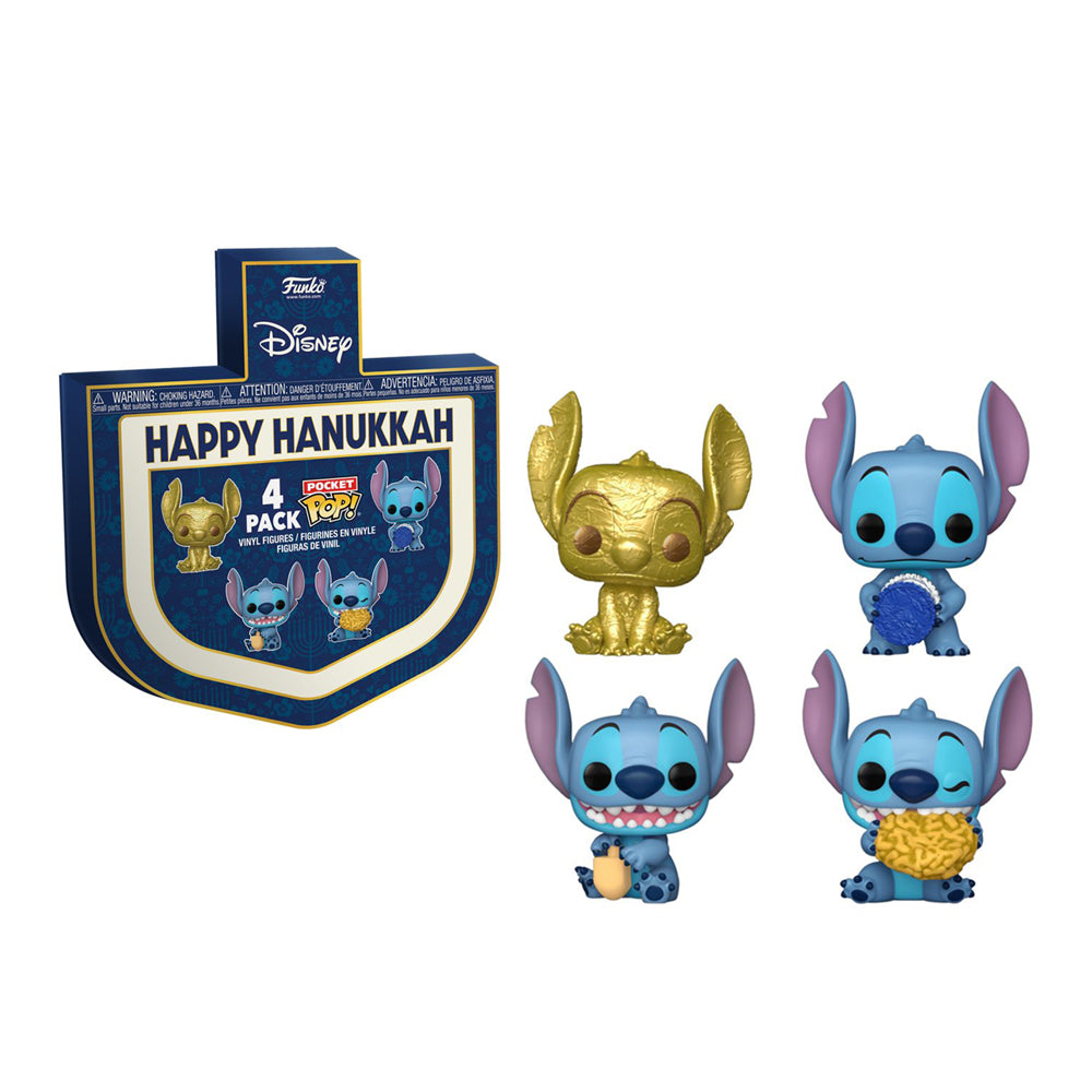 Funko Disney Lilo & Stitch Stitch Dreidel Box 4-Pack Pocket Pop! Vinyl Figures
