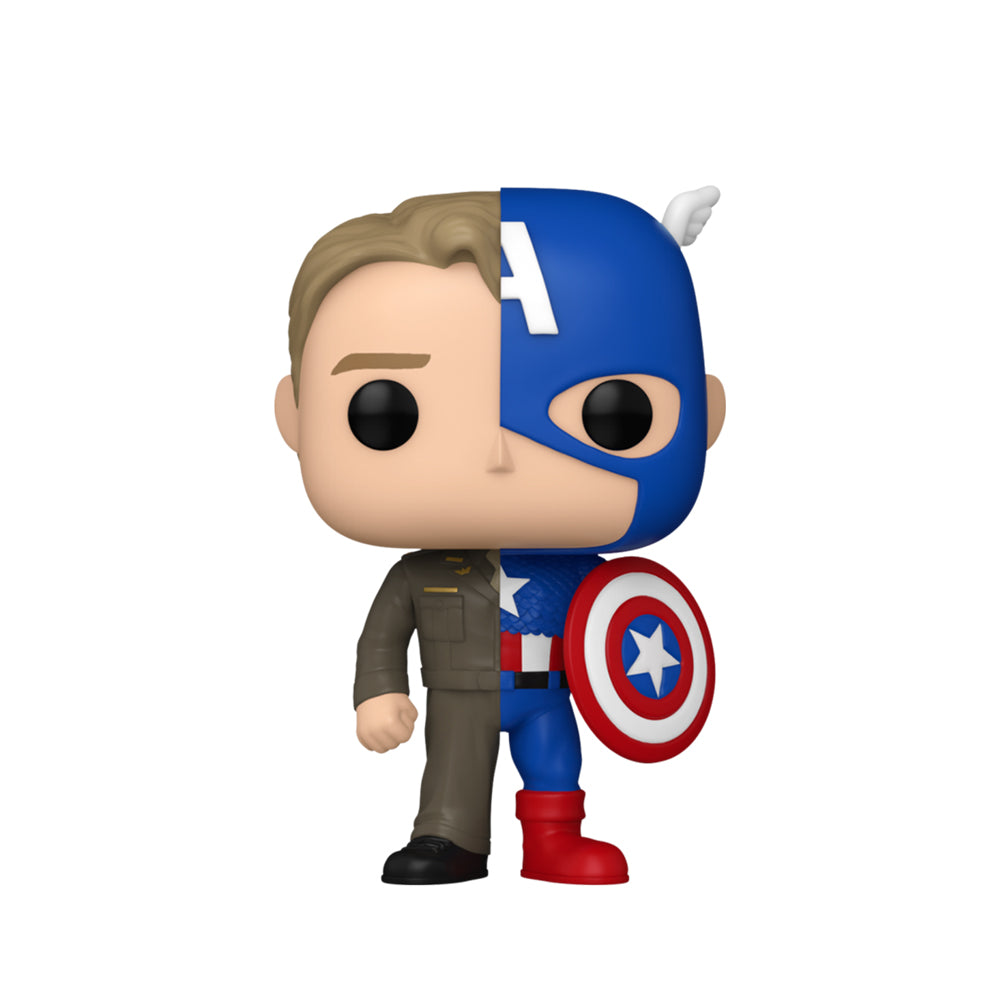 Funko Marvel Captain America/Steve Rogers Split Pop! Vinyl Figure Collectible