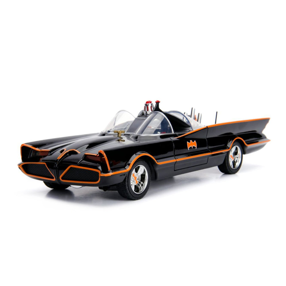 Jada 1:18 Scale Batman TV Batmobile With Working Lights & Batman Robin Diecast Figures