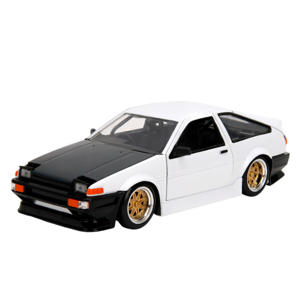 Jada 1:24 Scale JDM Tuners 1986 Toyota Trueno AE86 White Black Diecast Model