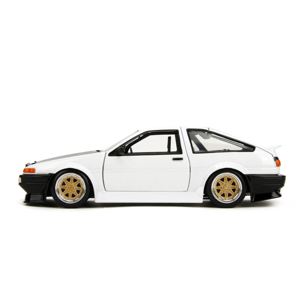 Jada 1:24 Scale JDM Tuners 1986 Toyota Trueno AE86 White Black Diecast Model