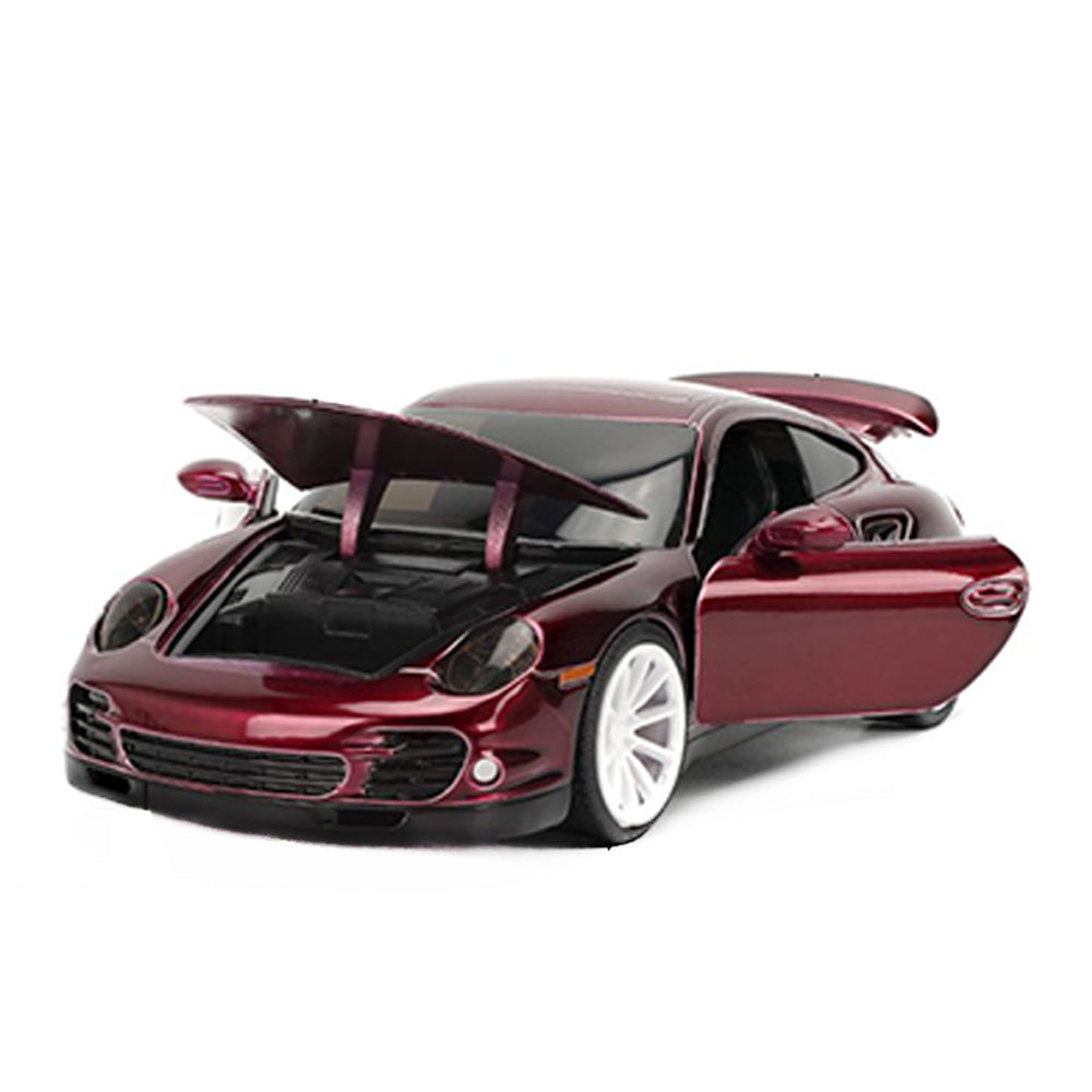 Jada 1:24 Scale Pink Slips Porsche 911 Turbo 997 Dark Red Diecast Car Model