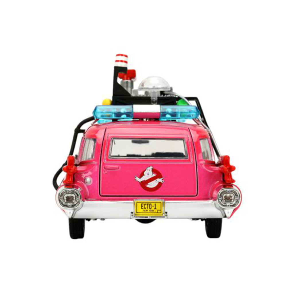 Jada 1:24 Scale Pink Slips Ghostbusters Ecto-1 Pink Diecast Vehicle