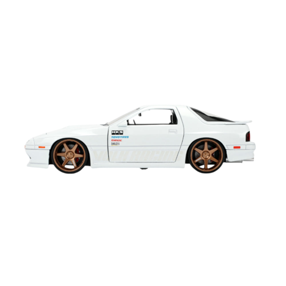 Jada 1:24 Scale JDM Tuners 1985 Mazda RX-7 FC White Diecast Vehicle Model